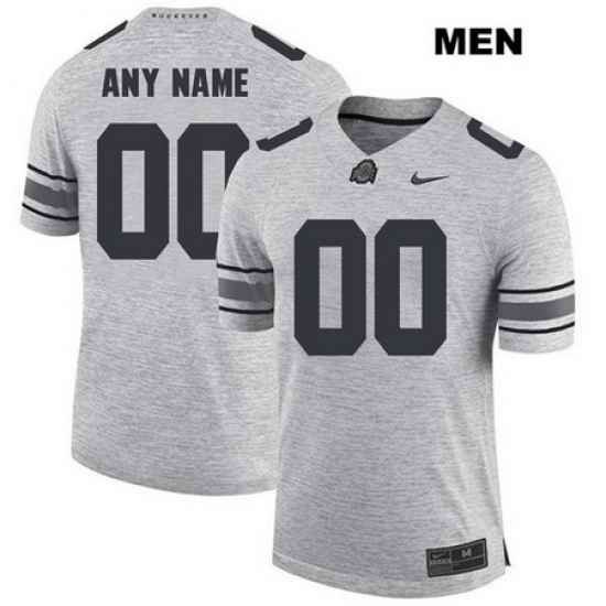 Customize Ohio State Buckeyes Stitched Authentic Nike Mens customize Gray College Football Jersey